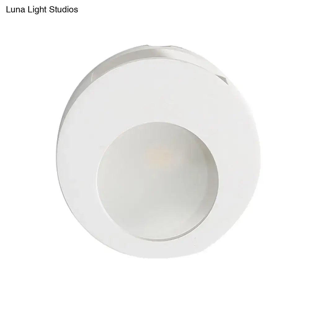 Modern circular white recessed ceiling wall sconce lamp with minimalist design for living room 220v-240v 110v-120v use