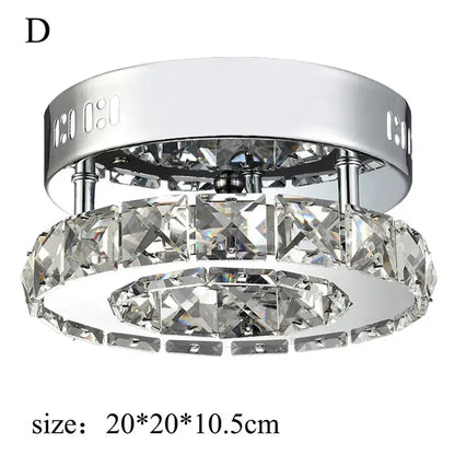 Modern clear and amber crystal led ceiling lights with chrome finished faceted rings for living room decorbites crystal led