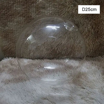 Modern clear transparent plastic balloon with 25cm diameter as glass shade cover replacement for living room use