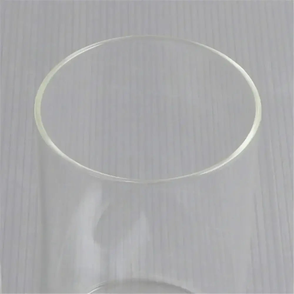 Modern clear glass cylinder lamp shade with smooth rounded rim and transparent body for bathroom vanity light by decorbites