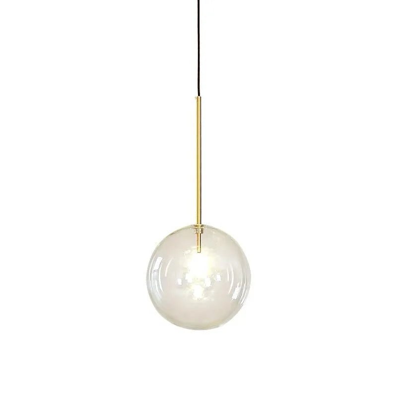 Modern Clear Glass Pendant Light With Gold Finish - Decorbites