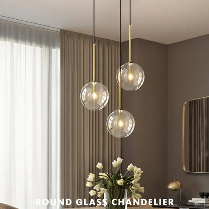 Modern Clear Glass Pendant Light With Gold Finish - Decorbites