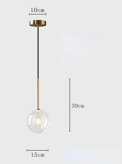 Modern Clear Glass Pendant Light With Gold Finish - Decorbites