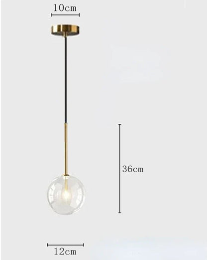 Modern Clear Glass Pendant Light With Gold Finish - Decorbites