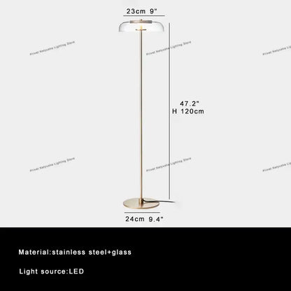 Modern clear glass table lamp with a slender gold stainless steel stand perfect for bedroom decorbites clear glass lighting