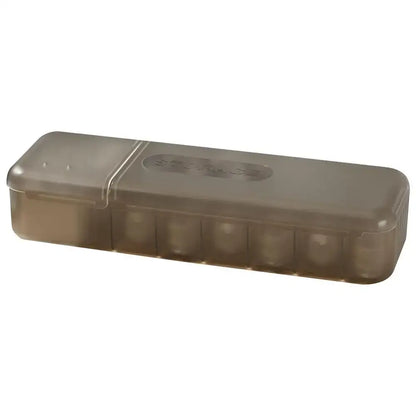Transparent brown plastic pill organizer with seven compartments featured in decorbites cable box desk organizer design