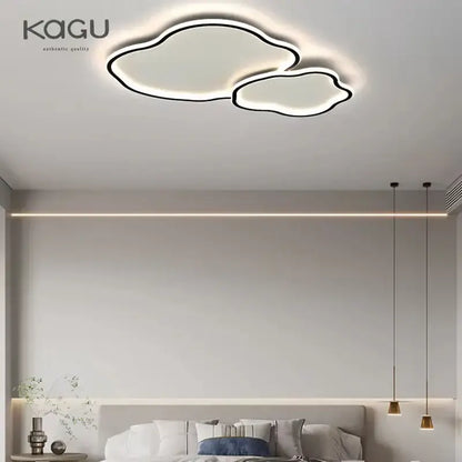 Modern cloud black led ceiling light with sleek outline and soft white illumination for bedroom decorbites led ceiling use