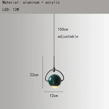 Modern Colorful Aluminum Mini Pendant Light