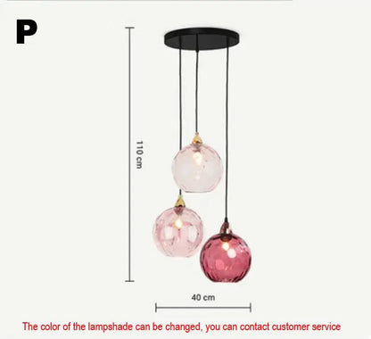 Pink glass ball lustre pendant light with black circular ceiling mount from decorbites pendant lights collection for kitchens