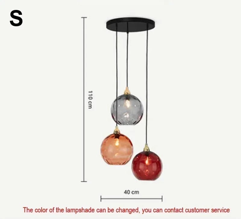 Modern Colorful Glass Pendant Light in Polished Chrome - Decorbites