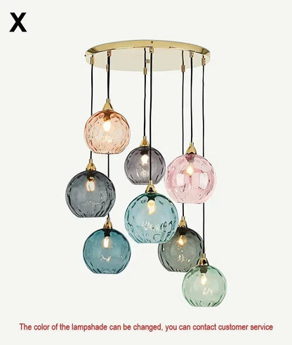 Modern Colorful Glass Pendant Light in Polished Chrome - Decorbites