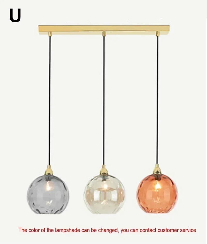 Modern Colorful Glass Pendant Light in Polished Chrome - Decorbites