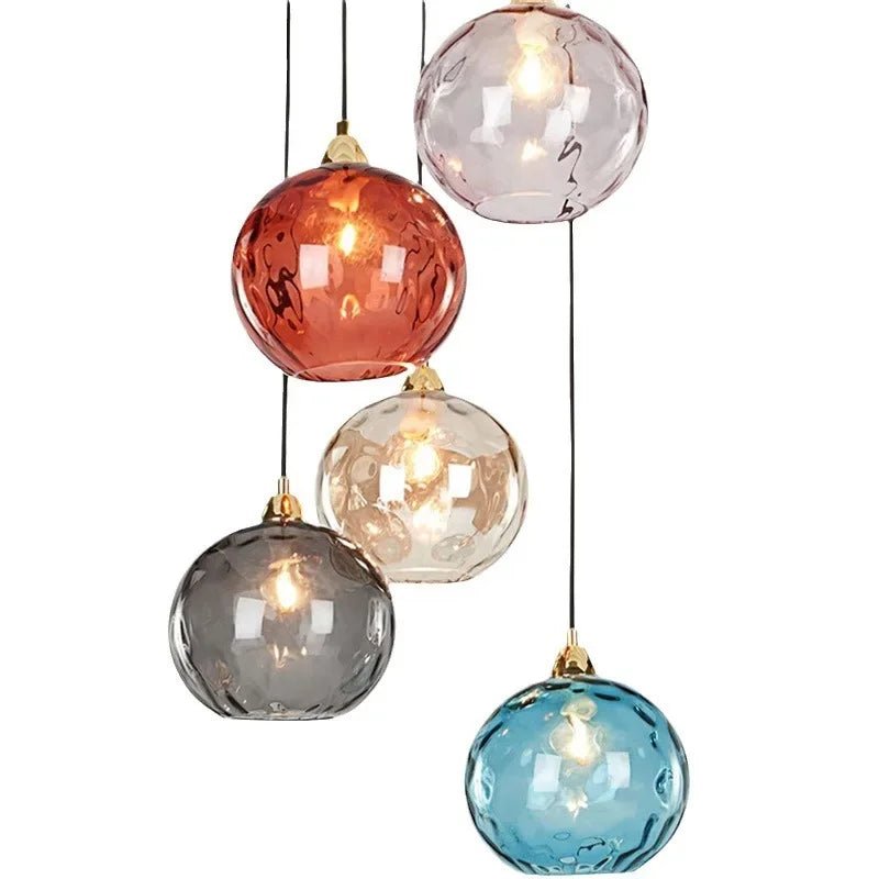 Modern Colorful Glass Pendant Light in Polished Chrome - Decorbites
