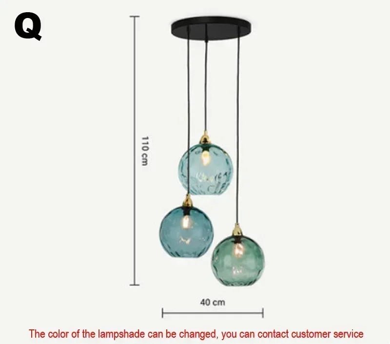 Modern Colorful Glass Pendant Light in Polished Chrome - Decorbites