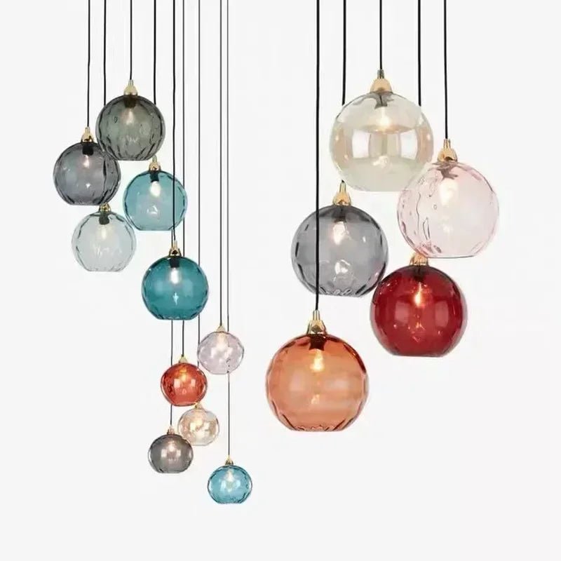 Modern Colorful Glass Pendant Light in Polished Chrome - Decorbites