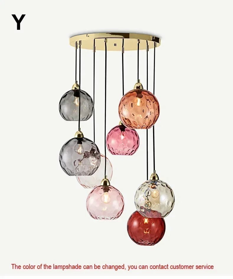 Modern Colorful Glass Pendant Light in Polished Chrome - Decorbites