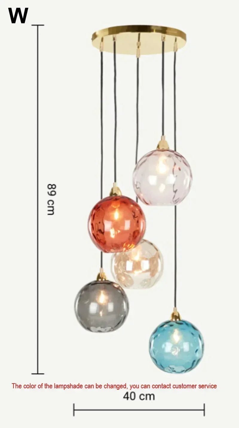 Modern Colorful Glass Pendant Light in Polished Chrome - Decorbites