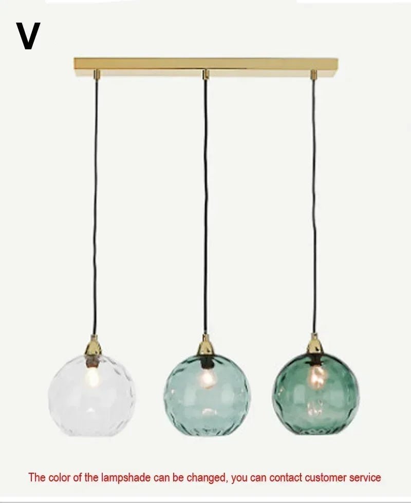 Modern Colorful Glass Pendant Light in Polished Chrome - Decorbites