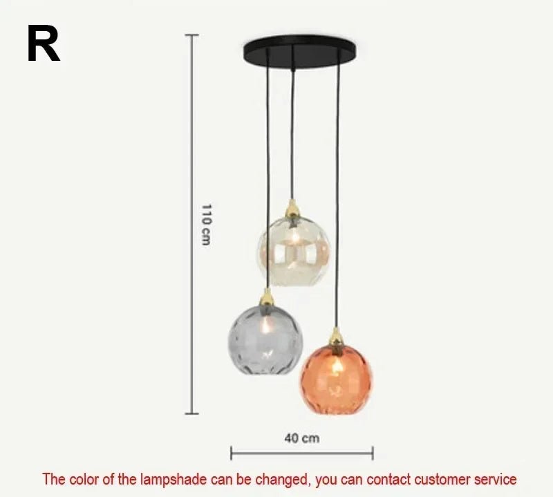 Modern Colorful Glass Pendant Light in Polished Chrome - Decorbites