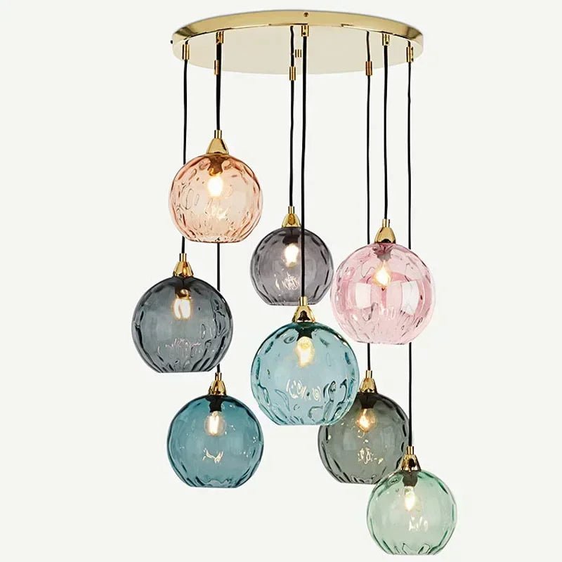 Modern Colorful Glass Pendant Light in Polished Chrome - Decorbites