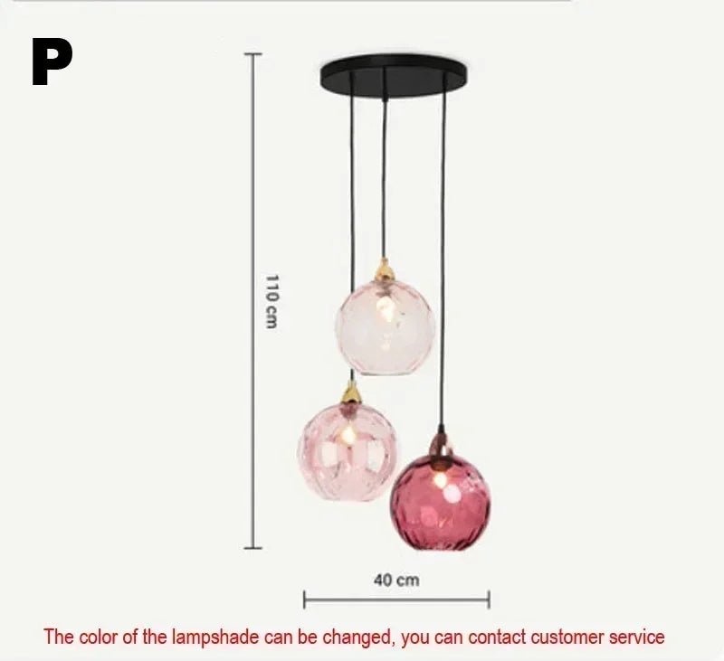 Modern Colorful Glass Pendant Light in Polished Chrome - Decorbites