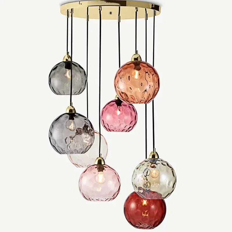 Modern Colorful Glass Pendant Light in Polished Chrome - Decorbites