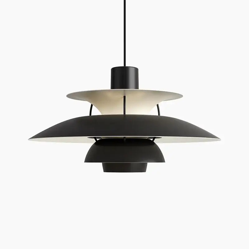 Modern colorful umbrella led pendant light with black matte layered design for sleek dining room decorbites colorful umbrella