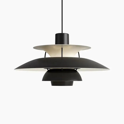 Modern colorful umbrella led pendant light with black matte layered design for sleek dining room decorbites colorful umbrella