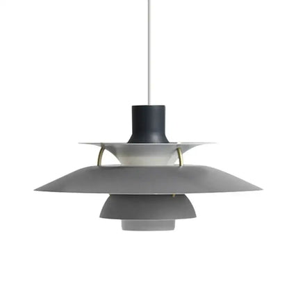 Modern colorful umbrella led pendant light with gray layered design and subtle metallic accents for dining room decorbites colorful umbrella pendant light
