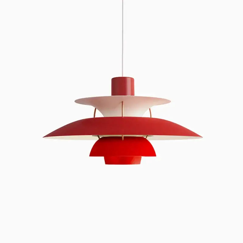 Modern colorful umbrella led pendant light featuring a red layered tiered design for stylish dining room decorbites colorful umbrella