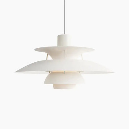 White layered pendant light with sleek modern design from decorbites colorful umbrella led pendant light collection