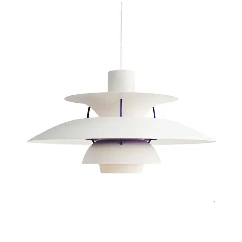 Modern colorful umbrella led pendant light features white layered design with subtle purple accents for dining room decorbites colorful umbrella pendant light