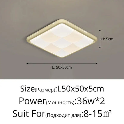 Cream style led ceiling lights with a modern square design and softly diffused lighting for living room decorbites decor