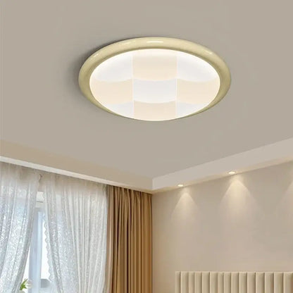 Modern cream style led ceiling lights with soft diffused glow and geometric paneling for living room decorbites cream style