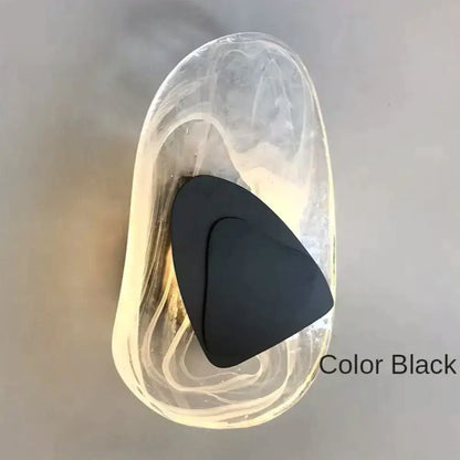 Black insole with smooth matte finish inside container for modern creative minimalist glass wall lamp bedside lighting