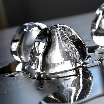 Clear faceted glass ice cubes with smooth reflective surface for modern crystal ball nordic led staircase pendant light decorbites crystal ball