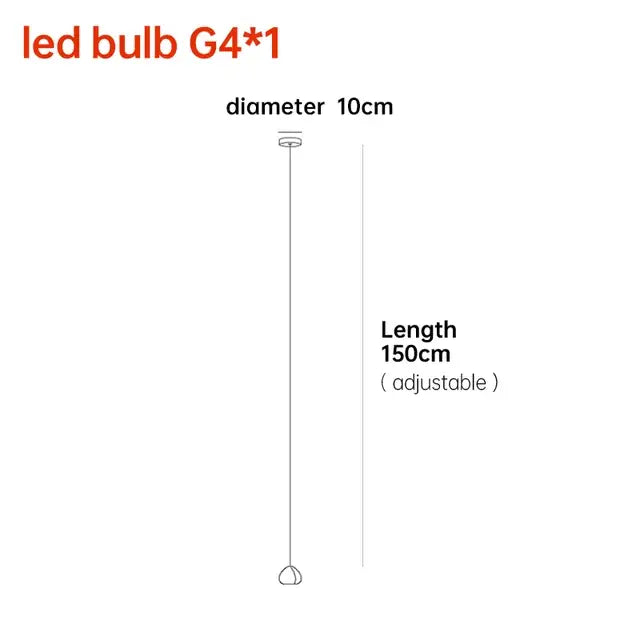Modern crystal ball nordic led chandelier pendant light with g4 led bulb 10cm diameter and adjustable 150cm length decorbites crystal ball