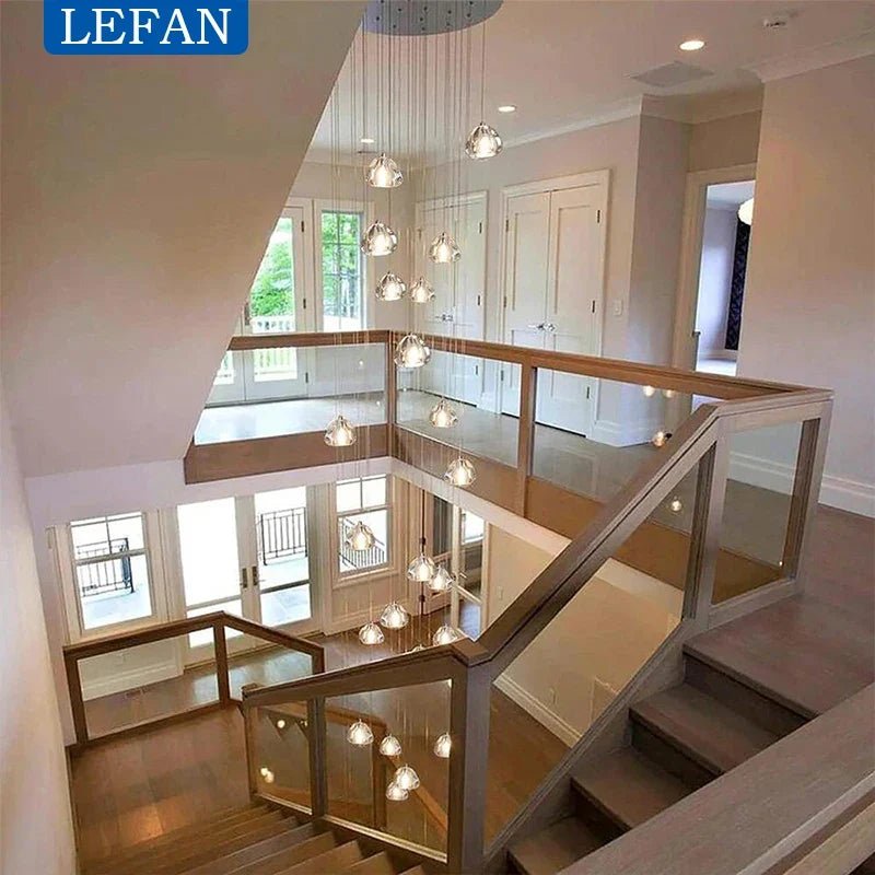 Modern Crystal Ball Pendant Light in Silver Iron - Decorbites