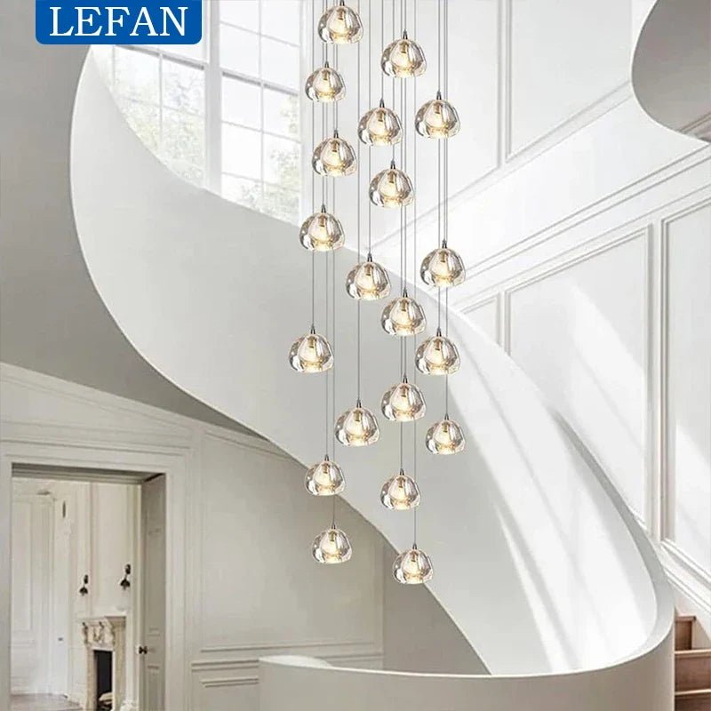 Modern Crystal Ball Pendant Light in Silver Iron - Decorbites