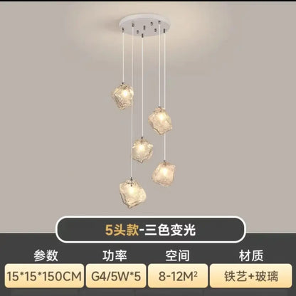 Modern crystal cube chandelier pendant lights with five translucent faceted glass globes on a white metal mount for dining room decorbites cube chandelier pendant lights