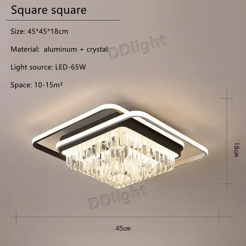 Modern crystal industrial pendant lamp with sleek aluminum frame and cascading crystal accents for living room decorbites pendant lamps