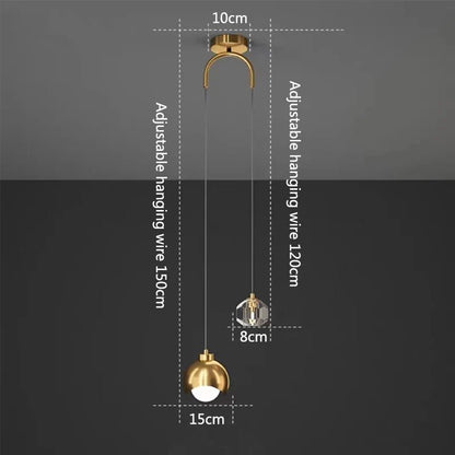 Modern Crystal Linear Pendant Light in Gold or Black - Decorbites