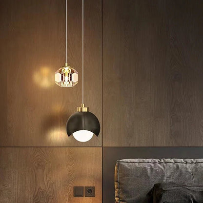 Modern Crystal Linear Pendant Light in Gold or Black - Decorbites