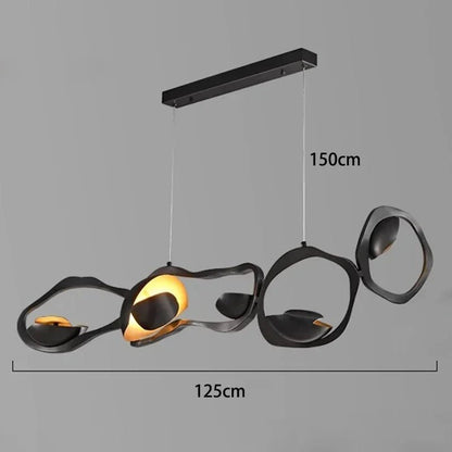 Modern Crystal Linear Pendant Light in Painted Iron - Decorbites