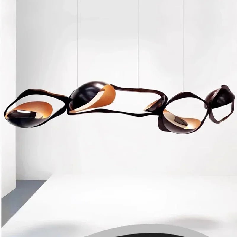 Modern Crystal Linear Pendant Light in Painted Iron - Decorbites