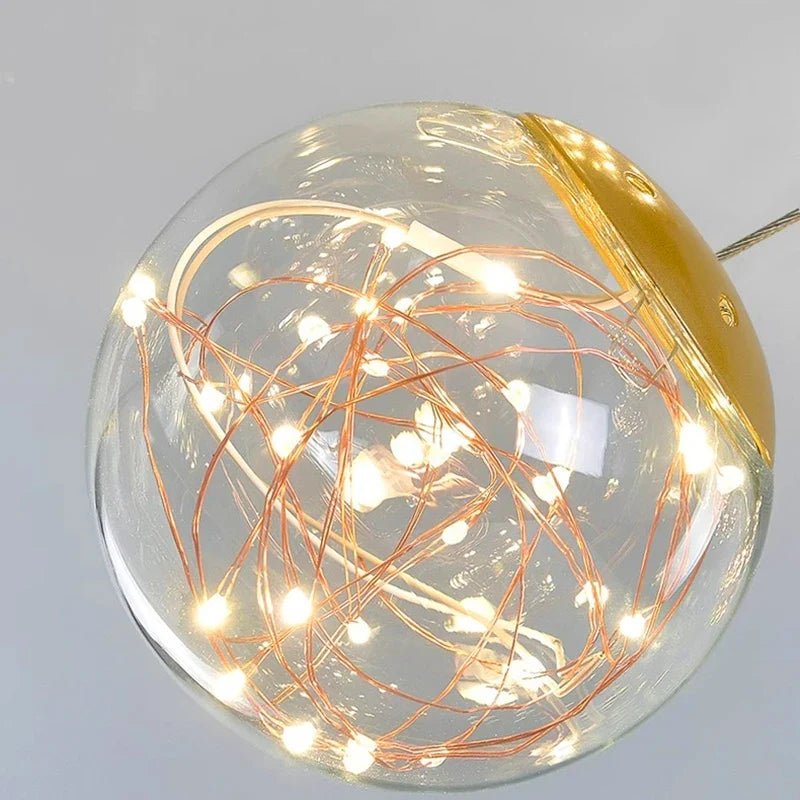 Modern Crystal Multi-Ring Pendant Light in Brushed Steel - Decorbites