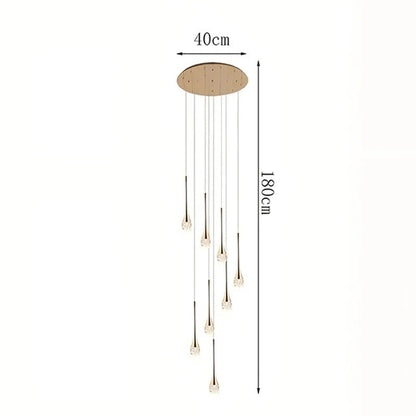 Modern Crystal Pendant Light With Adjustable Height - Decorbites