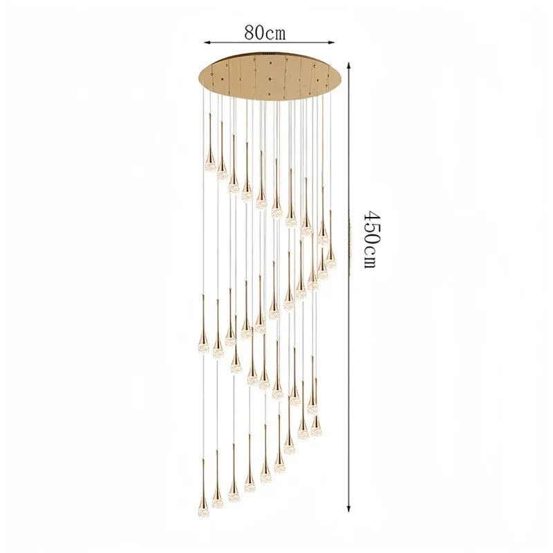 Modern Crystal Pendant Light With Adjustable Height - Decorbites