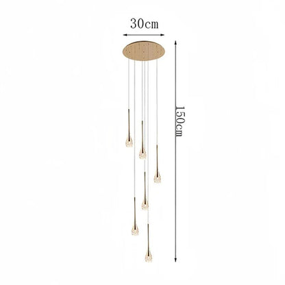 Modern Crystal Pendant Light With Adjustable Height - Decorbites