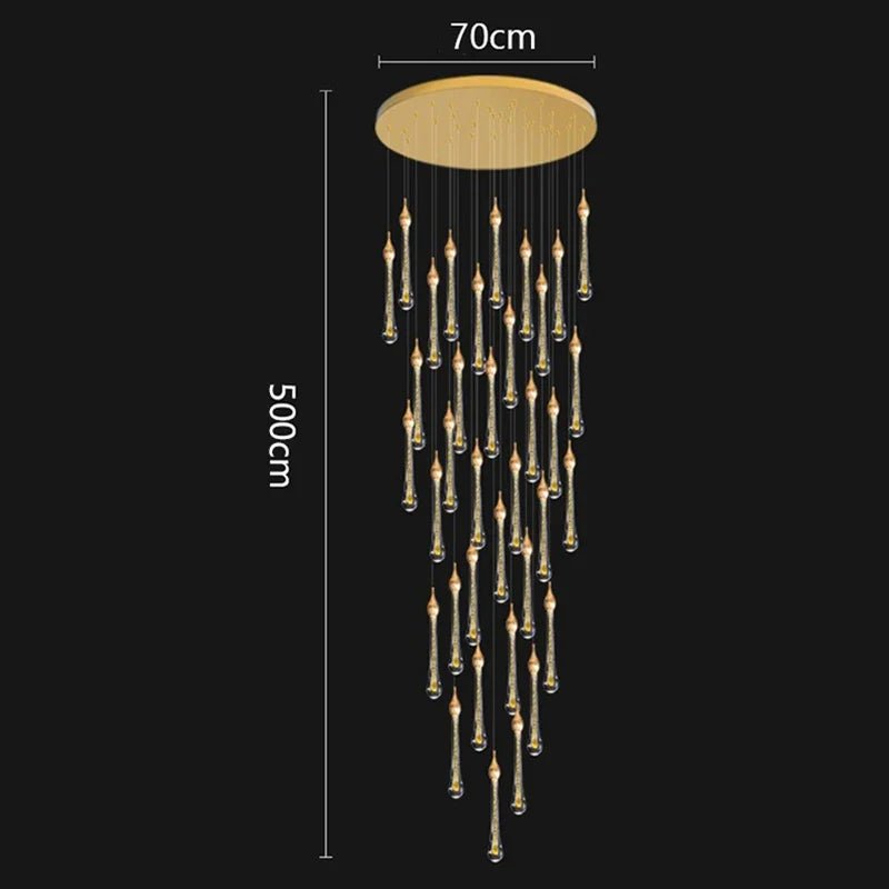 Modern Crystal Staircase Chandelier Pendant Light - Decorbites